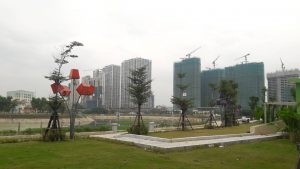 Dự án nhìn từ Công viên Nhân Chính
