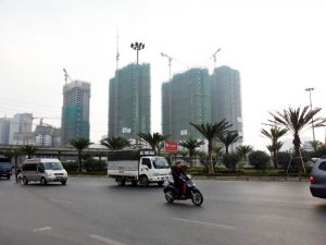 Tòa C1 C2 C3 C5 nhìn từ Đại lộ Thăng Long